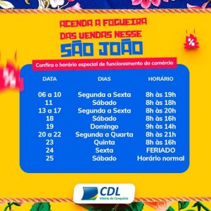 Confira o horário de funcionamento do comércio no mês de junho