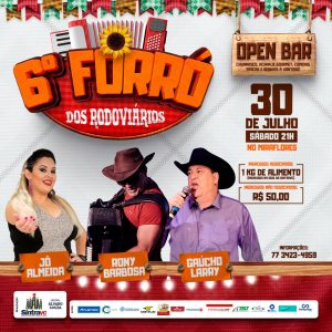 6º Forró dos Rodoviários acontece neste sábado (30) no Miraflores – Confira a programação