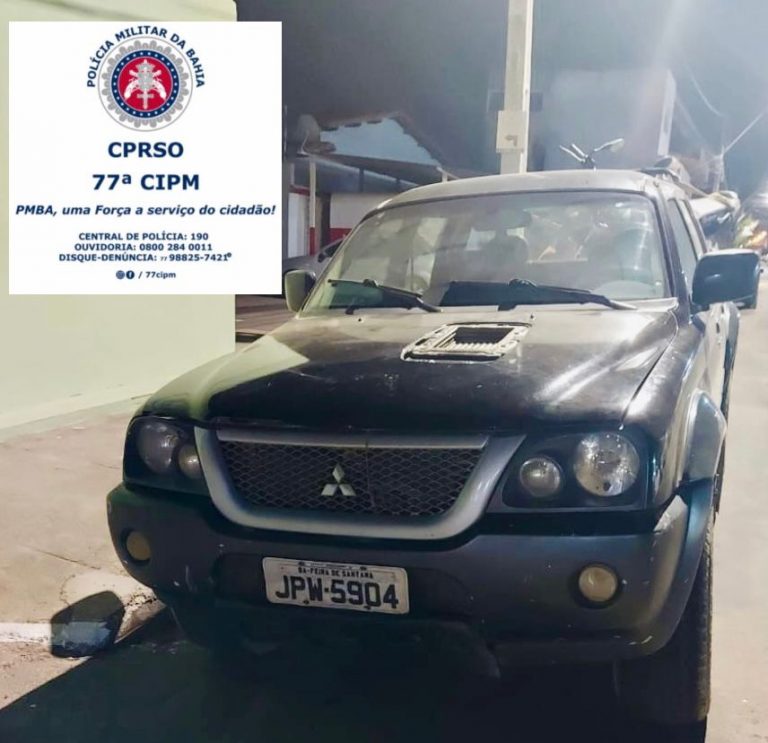Polícia recupera caminhonete L200 e prende ladrão de motos