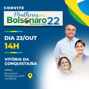 Movimento “Mulheres com Bolsonaro” recua e diz que Michele Bolsonaro não virá em Conquista