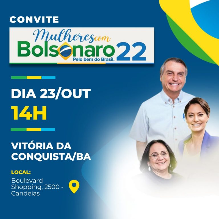 Movimento “Mulheres com Bolsonaro” recua e diz que Michele Bolsonaro não virá em Conquista