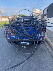 Homem é preso suspeito de furtar cabos de fibra óptica no loteamento Vila Serrana em Conquista
