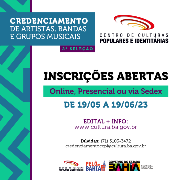 SecultBa abre 2ª chamada para contratação de artistas pelo CCPI