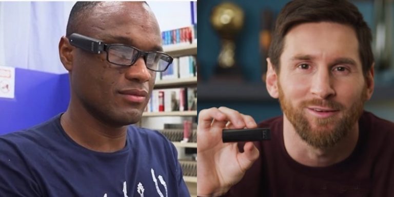 Leonel Messi faz post com vídeo sobre estudante baiano com deficiência visual