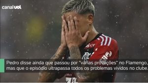 Soco na cara de Pedro escancara esculhambação no futebol do Flamengo