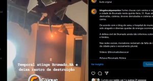 Vídeo: Temporal atinge Brumado (BA) e deixa rastro de destruição; assista