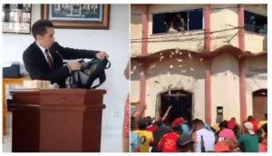 VÍDEO: Vereador joga dinheiro pela janela da Câmara e afirma que recebeu do prefeito para renunciar