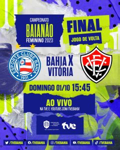 Decisão do Baianão feminino neste domingo na TVE