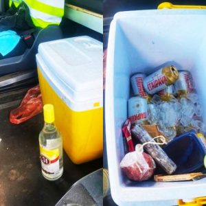 Jequié: Dirigindo de forma perigosa, motorista é flagrado pela PRF com latas de cerveja e garrafa de cachaça na cabine de caminhão