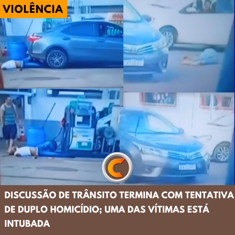 Discussão de trânsito termina com tentativa de duplo homicídio em Vitória da Conquista; Uma das vítimas está intubada; VEJA VÍDEO