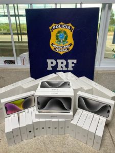 PRF apreende carga de iPhones de última geração em Vitória da Conquista (BA)