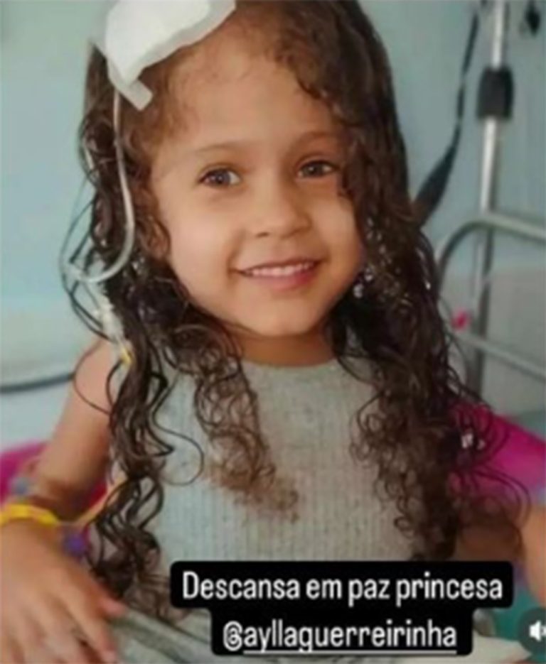 Aylla ‘Guerreirinha’, 4 anos, se torna mais uma estrelinha no céu
