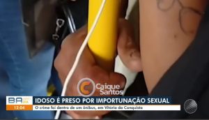 Vídeo: Idoso é flagrado cometendo importunação sexual em coletivo de Vitória da Conquista; Veja