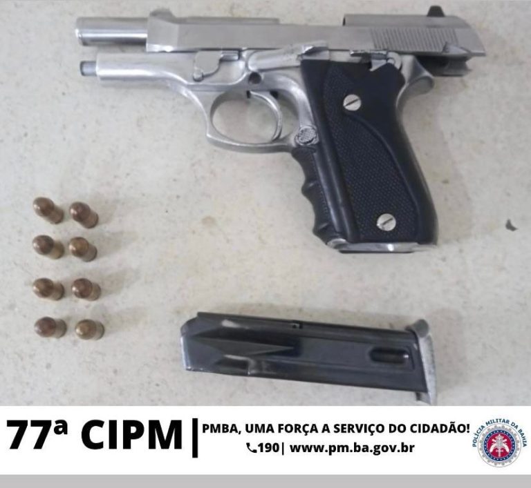 Homem é preso por porte ilegal de arma de fogo em posto de gasolina