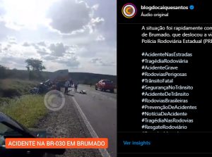 Acidente grave na BR-030 em Brumado deixa dois mortos e vítimas presas nas ferragens
