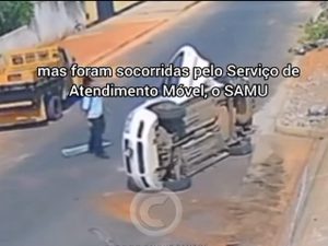 Video mostra como foi acidente entre motocicleta e carro de passeio na Juracy Magalhães