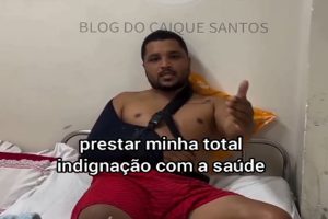 Jeffinho Barber grava vídeo criticando atendimento no Afrânio Peixoto