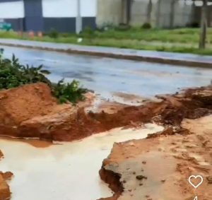 Chuvas causam estragos no Loteamento Cidade Modelo, em Vitória da Conquista