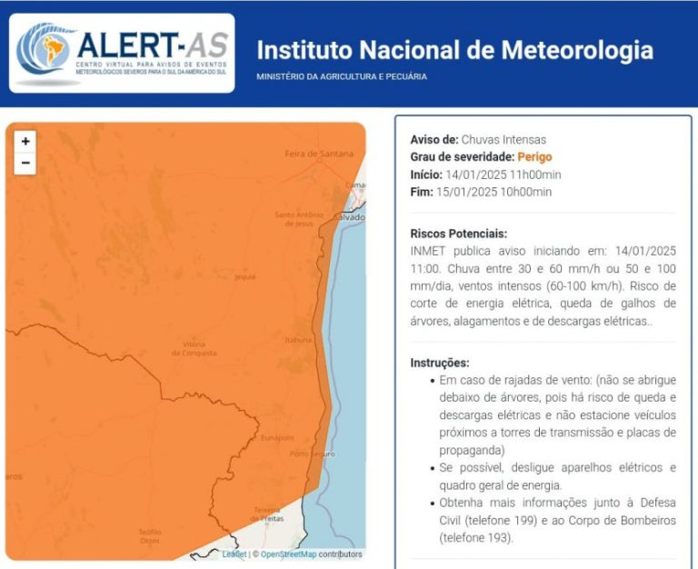Vitória da Conquista está sob novo alerta de chuvas intensas e Prefeitura intensifica ações em áreas afetadas