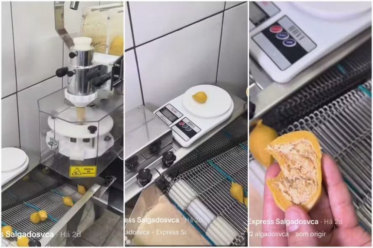 Empreendedor de Vitória da Conquista viraliza no Tik Tok mostrando máquina que automatiza a modelagem de coxinhas