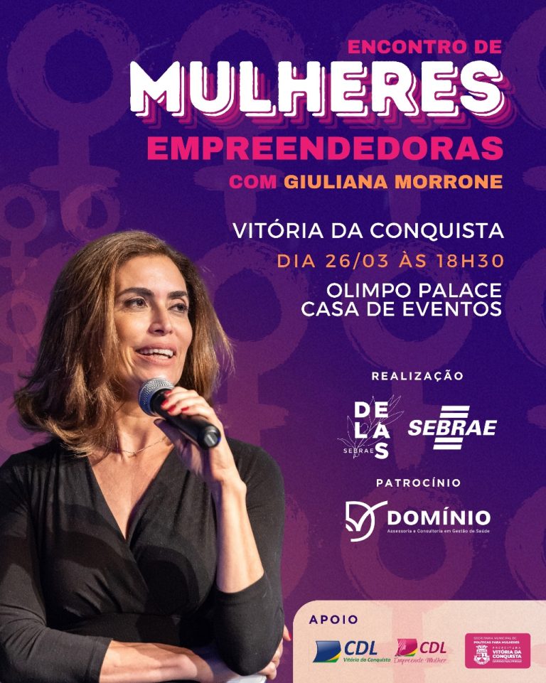 Jornalista e escritora Giuliana Morrone faz palestra às mulheres empreendedoras de Vitória da Conquista