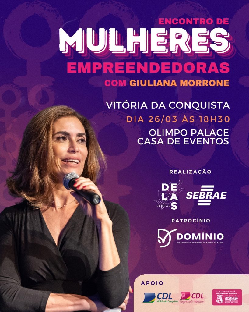 Jornalista e escritora Giuliana Morrone faz palestra às mulheres empreendedoras de Vitória da Conquista