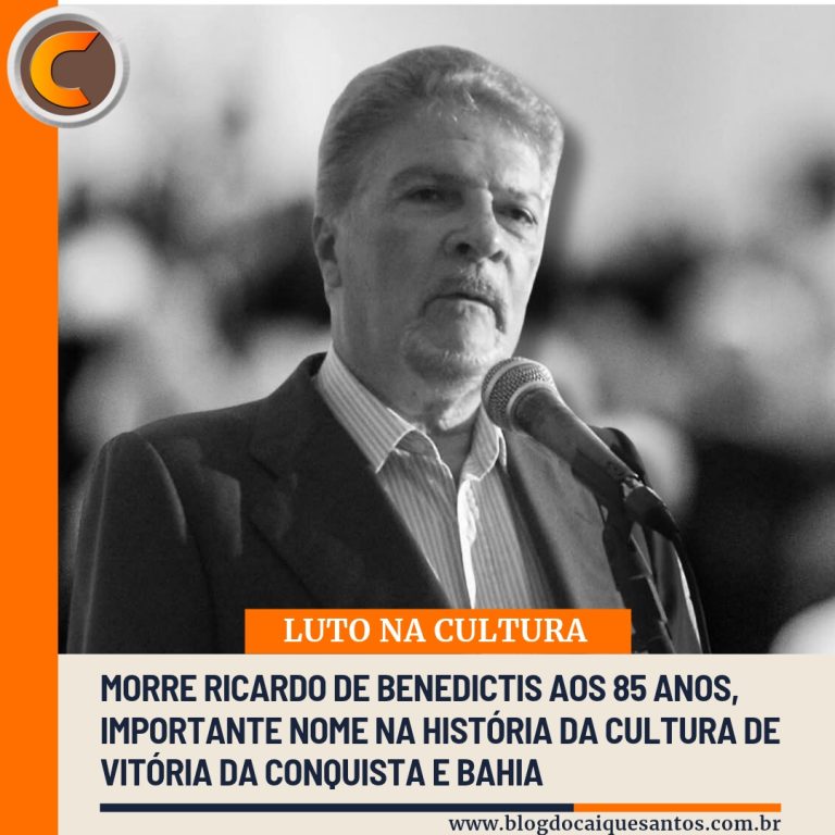 Luto: Morre jornalista e escritor Ricardo Benedictics, figura importante do cenário cultural de Conquista