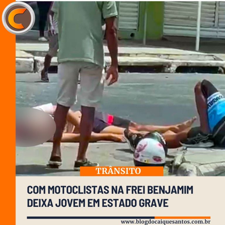 Vídeo: Acidente com motociclistas na Frei Benjamim deixa jovem em estado grave