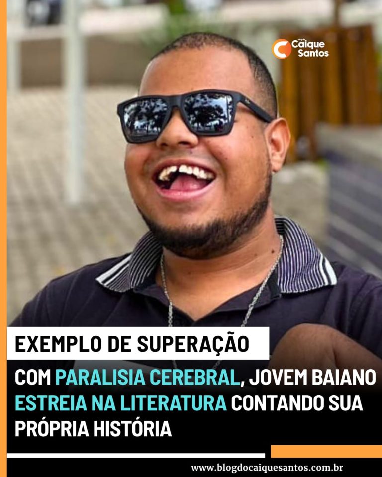 Com paralisia cerebral, jovem baiano estreia na literatura contando sua própria história