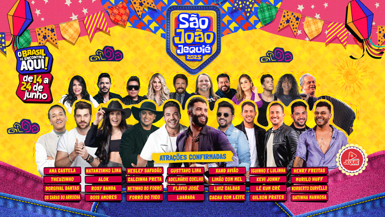 São João de Jequié vai ter Alok, Gustavo Lima, Ana Castela, Xand Avião, Wesley Safadão, Calcinha Preta, Limão com Mel, Flávio José e muito mais; Confira grade completa