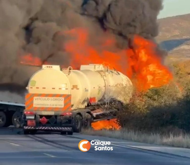 [VÍDEO] Colisão entre carreta e caminhão deixa dois mortos e interdita BR-242, em Seabra