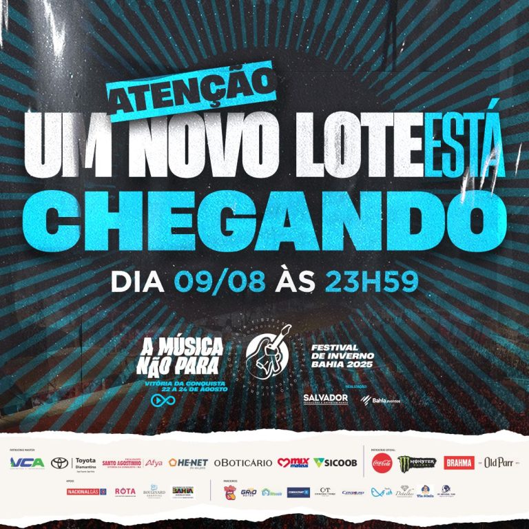 Festival de Inverno Bahia: organização anuncia data e hora da virada de preço