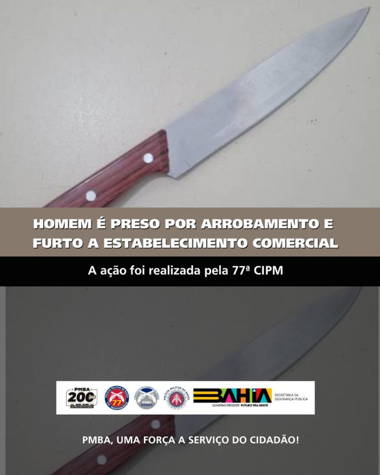 Homem com mais de 10 passagens é preso por arrombamento e furto no centro de Vitória da Conquista