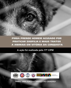 Policiais da 77ª atuam em caso chocante de maus-tratos e zoofilia no Jurema