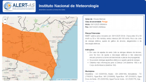 INMET emite Alerta de perigo de chuvas intensas em Vitória da Conquista; Confira previsão para outras regiões