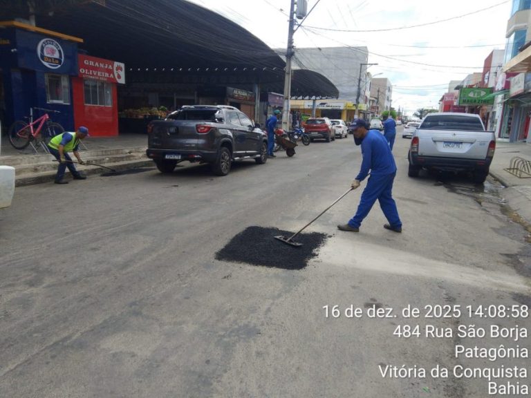 Emurc começa Operação Tapa-Buraco em Vitória da Conquista