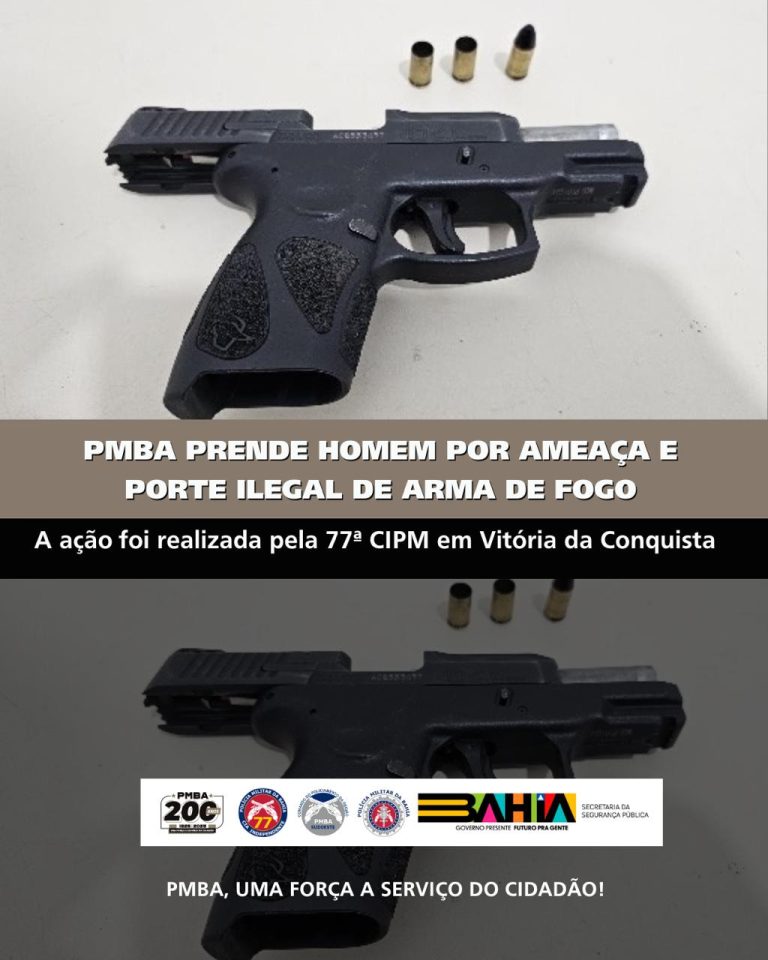 Homem é preso por ameaça e porte ilegal de arma de fogo no bairro Felícia