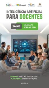 Prefeitura mantém abertas inscrições para curso de Inteligência Artificial para Docentes