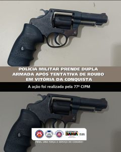 Dupla é presa após tentativa de assalto em Vitória da Conquista