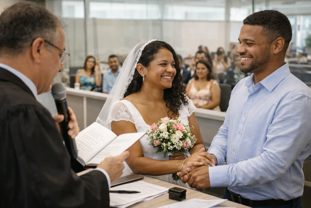 Casais participam de casamento coletivo gratuito em Vitória da Conquista