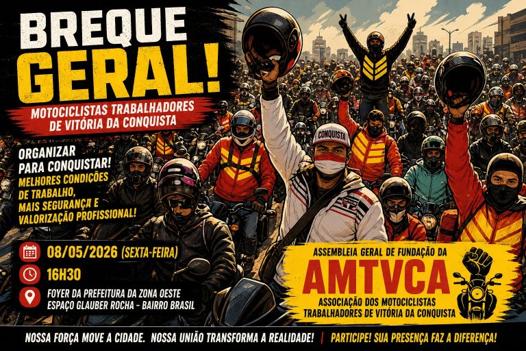 Motociclistas trabalhadores de Vitória da Conquista convocam “breque geral”