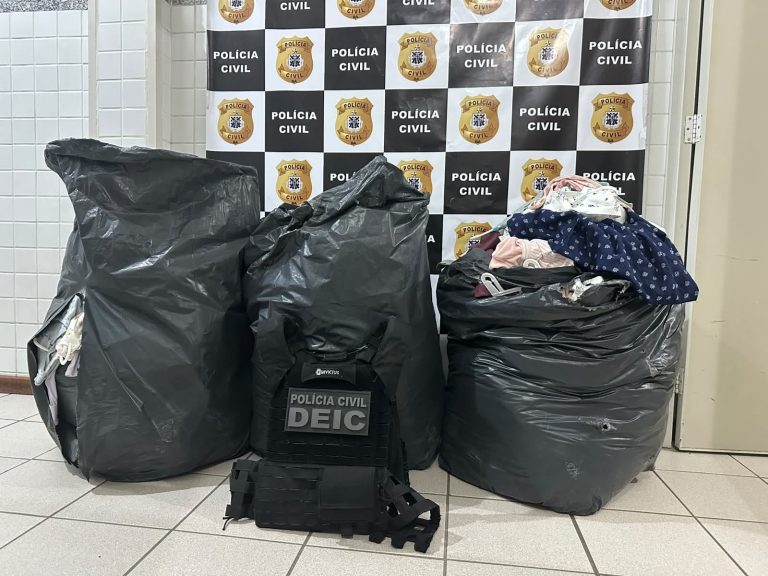 Quadrilha suspeita de furtar mais de 500 peças de roupas infantis em shopping de Conquista é presa pela Polícia Civil