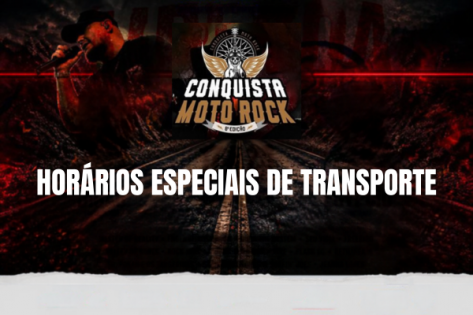 Card da Prefeitura sobre linhas especiais de ônibus para o Moto Rock