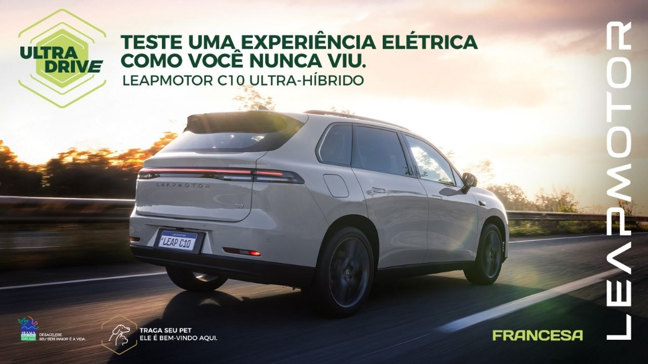 Leapmotor C10 Ultra-Híbrido em peça de divulgação da Leapmotor Francesa