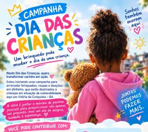 Artistas de Conquista fazem campanha para levar brinquedos e alegria a 80 crianças