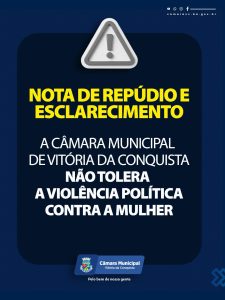 Câmara de Conquista repudia ataques contra Gabriela Garrido e promete apurar denúncia