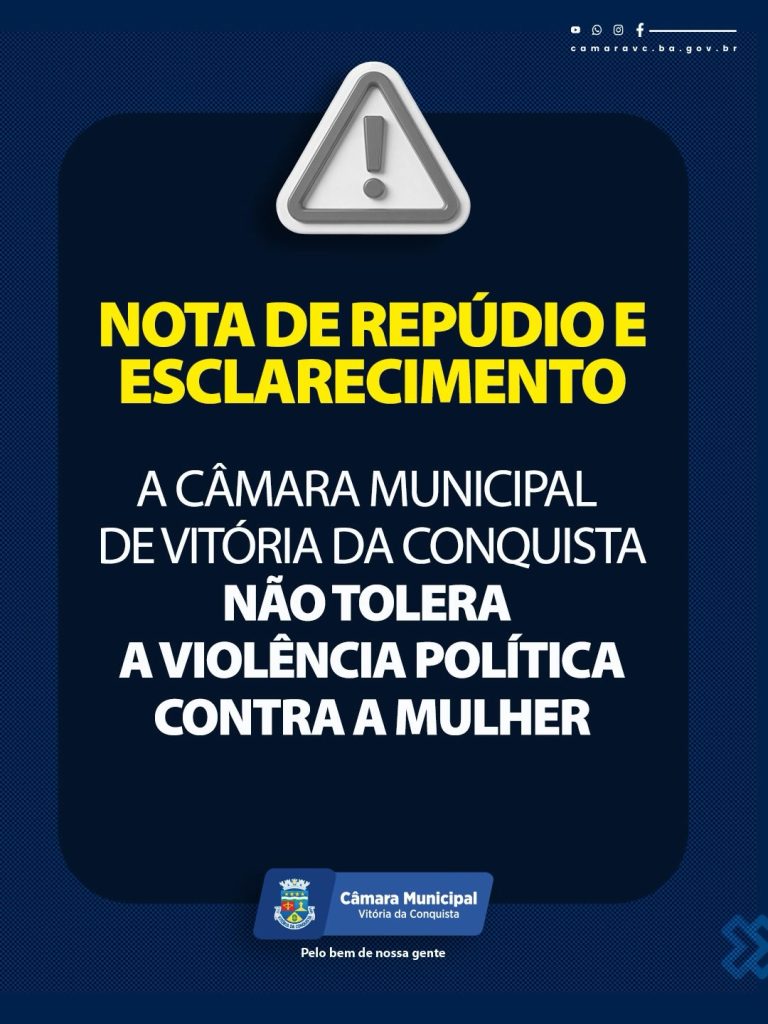 Câmara de Conquista repudia ataques contra Gabriela Garrido e promete apurar denúncia