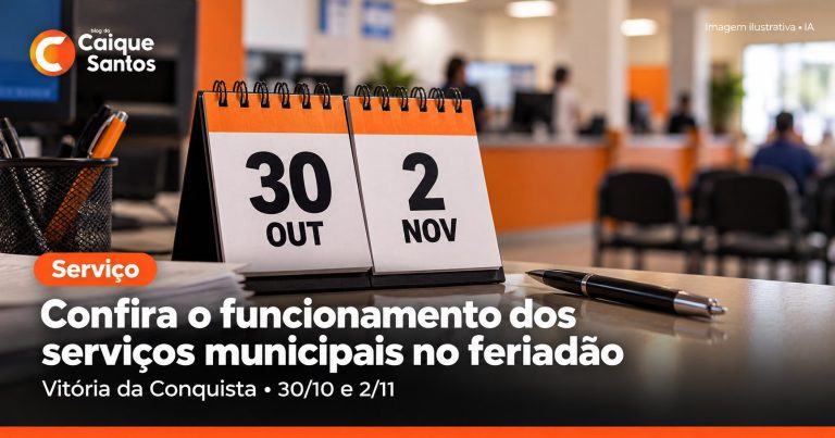 Veja o que abre e fecha em Conquista no ponto facultativo de sexta e em Finados